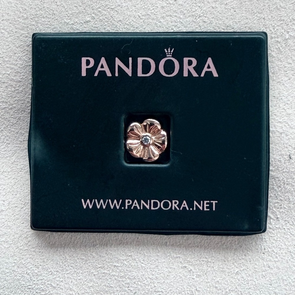 Authentic Pandora Rose Flower Pendant Charm